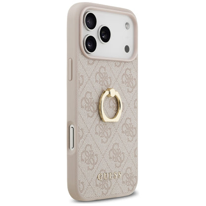 Skyddsfodral för Apple iPhone 17 Pro Max, Guess, 4G Ring Stand, Rosa