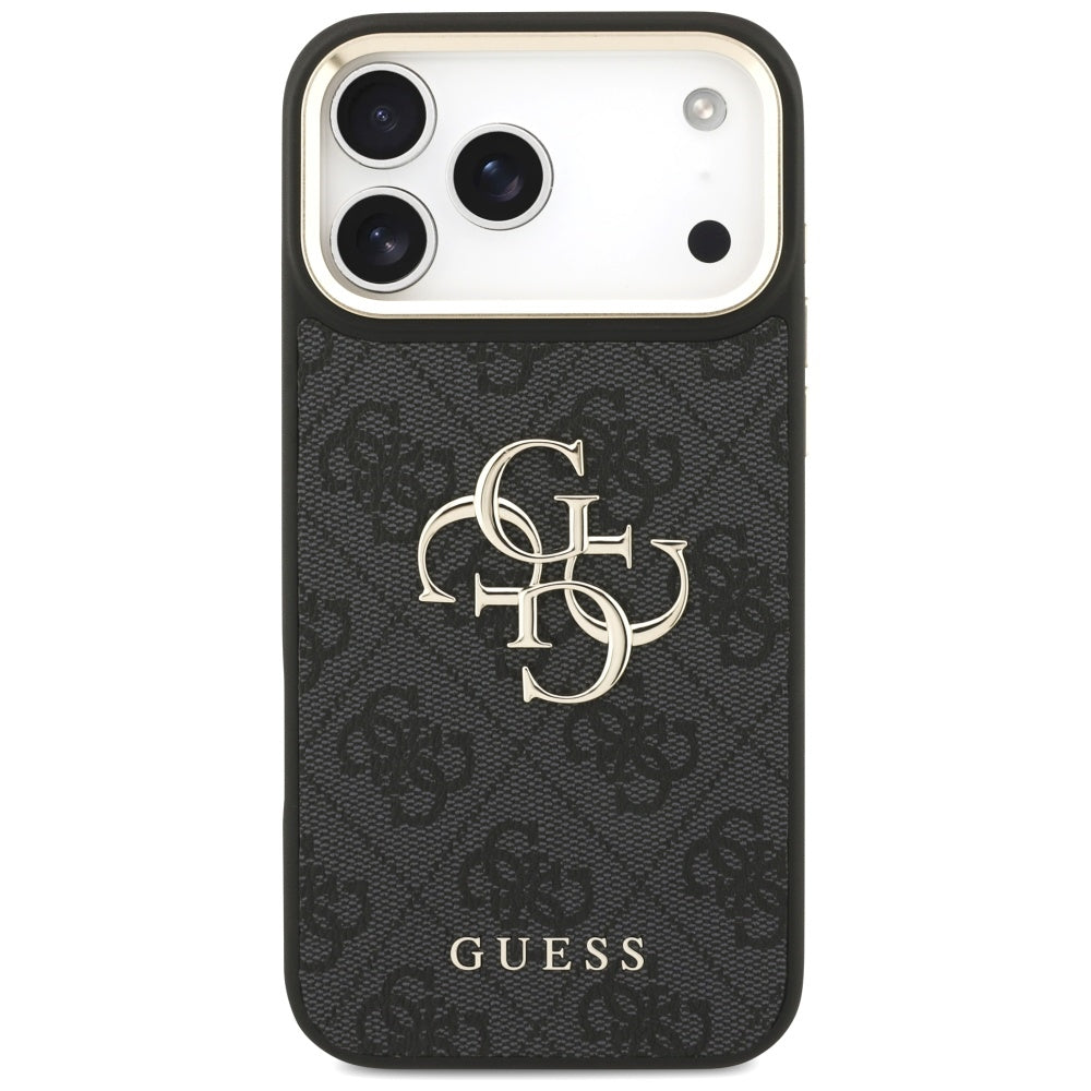 Skyddsfodral för Apple iPhone 17 Pro Max, Guess, Big 4G Classic Logo with Big Strap, Svart