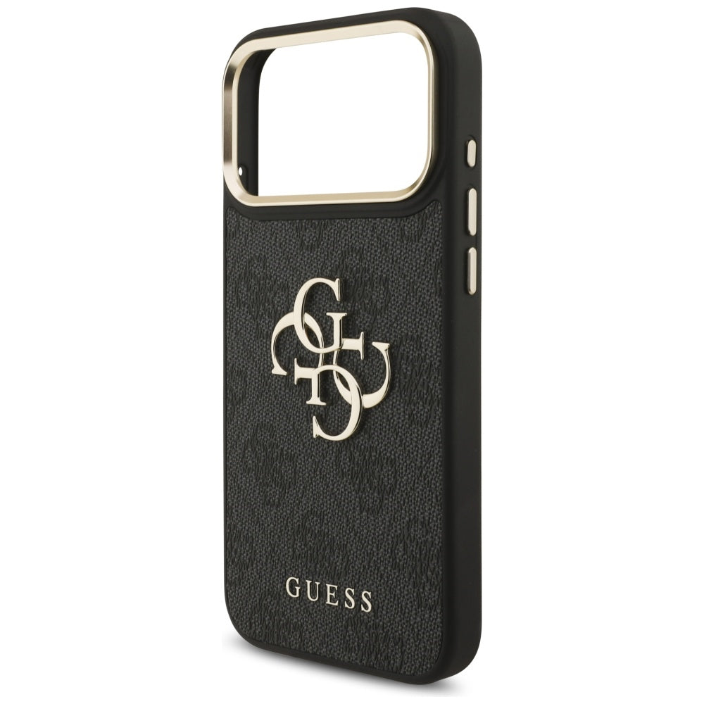 Skyddsfodral för Apple iPhone 17 Pro Max, Guess, Big 4G Classic Logo with Big Strap, Svart