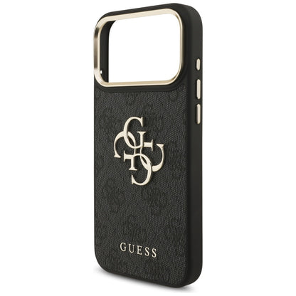 Skyddsfodral för Apple iPhone 17 Pro Max, Guess, Big 4G Classic Logo with Big Strap, Svart