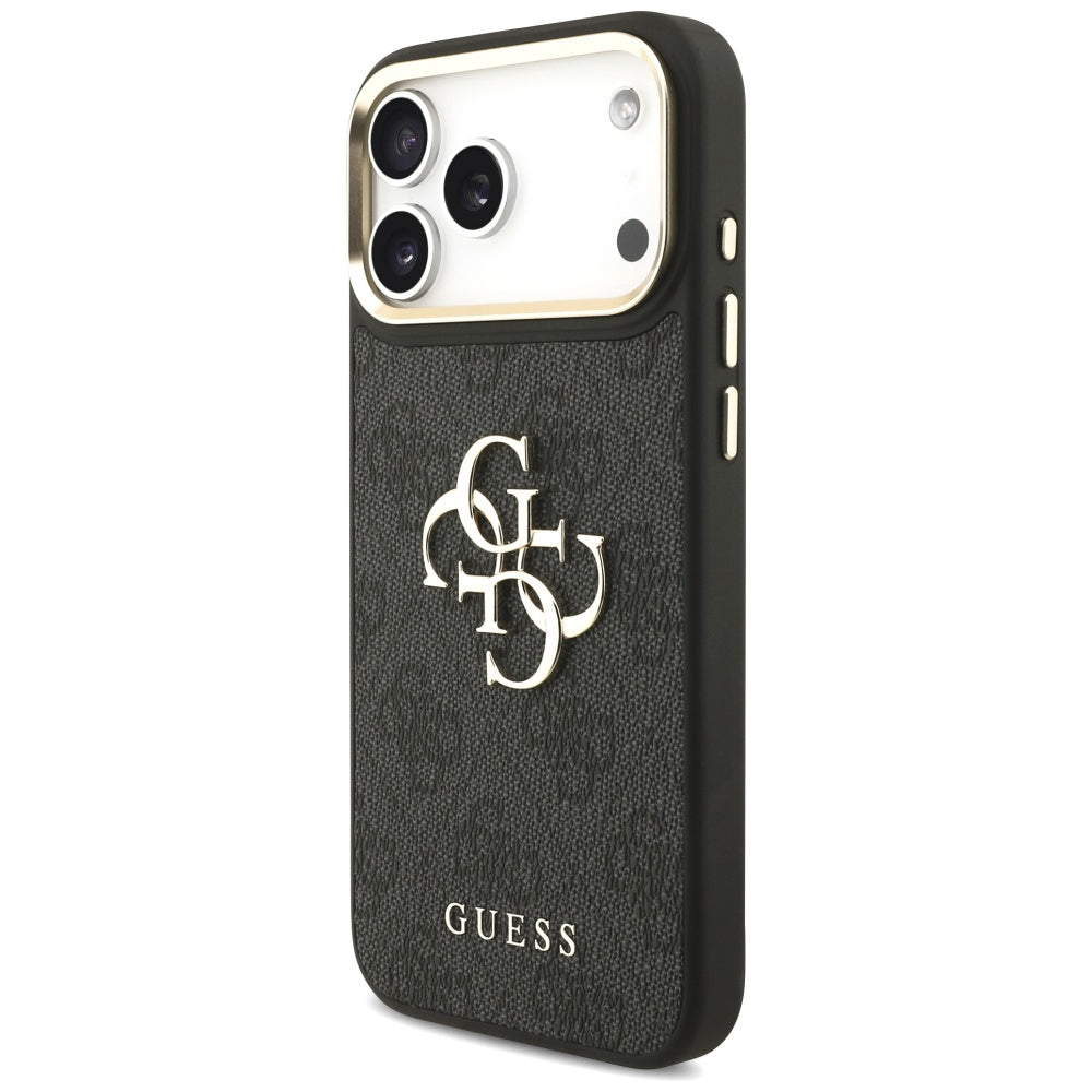 Skyddsfodral för Apple iPhone 17 Pro Max, Guess, Big 4G Classic Logo with Big Strap, Svart