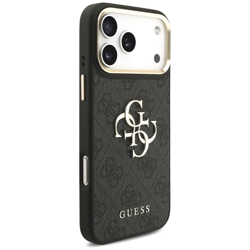 Skyddsfodral för Apple iPhone 17 Pro Max, Guess, Big 4G Classic Logo with Big Strap, Svart