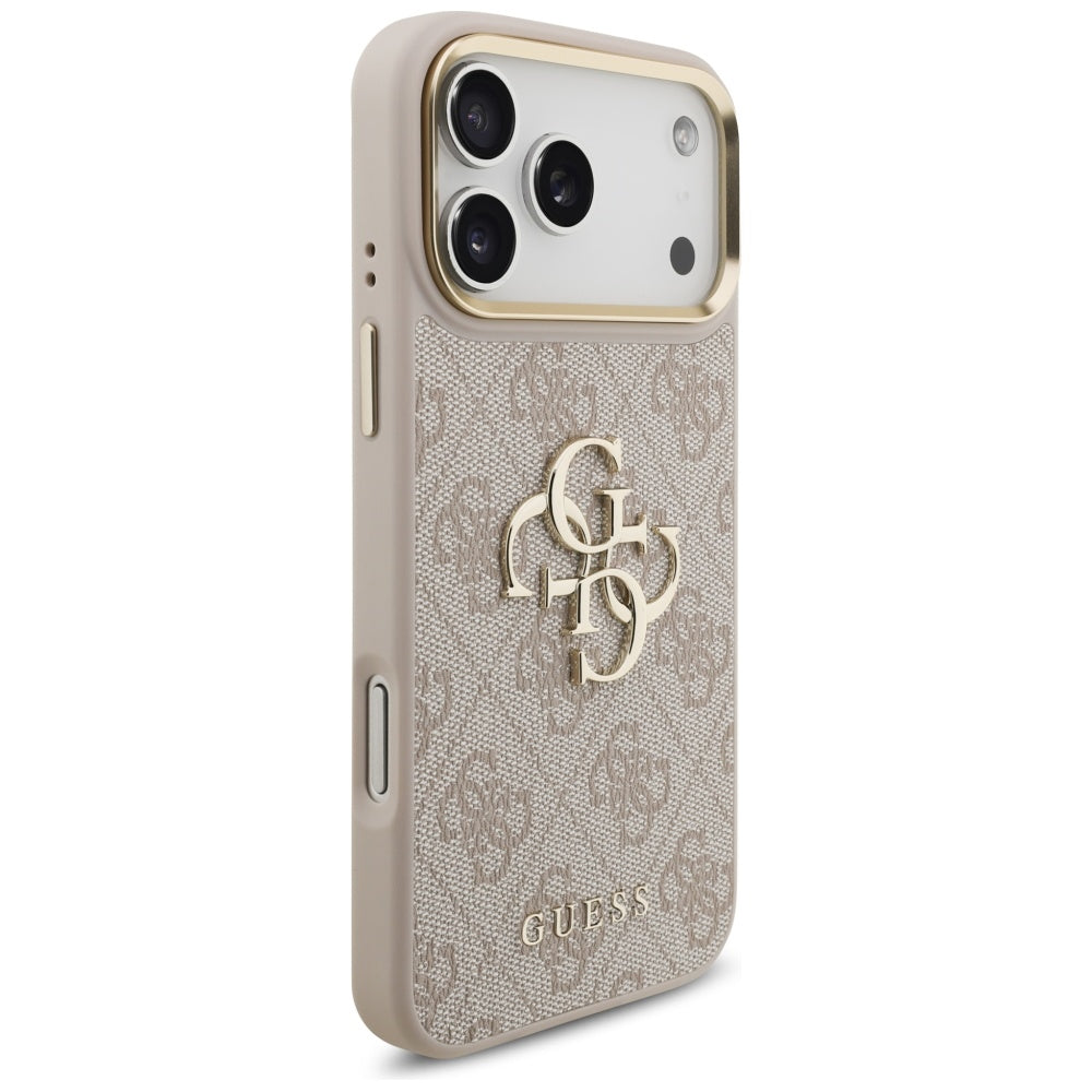 Skyddsfodral för Apple iPhone 17 Pro Max, Guess, Big 4G Classic Logo with Big Strap, Rosa