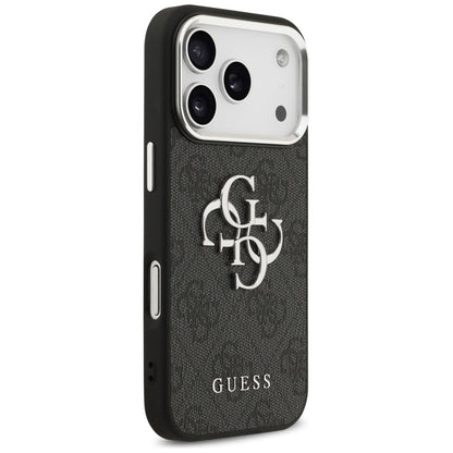 Fodral för Apple iPhone 17 Pro Max, Guess, Big 4G Logo Classic, Svart Silver