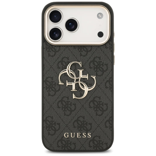 Fodral för Apple iPhone 17 Pro Max, Guess, Big 4G Logo Classic, Svart Guld