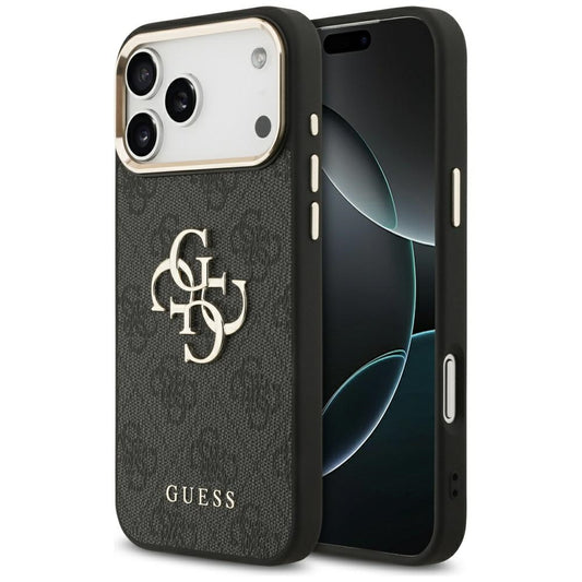 Fodral för Apple iPhone 17 Pro Max, Guess, Big 4G Logo Classic, Svart Guld