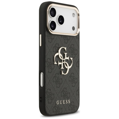 Fodral för Apple iPhone 17 Pro Max, Guess, Big 4G Logo Classic, Svart Guld