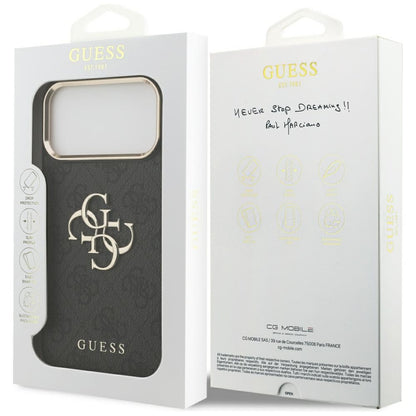 Fodral för Apple iPhone 17 Pro Max, Guess, Big 4G Logo Classic, Svart Guld