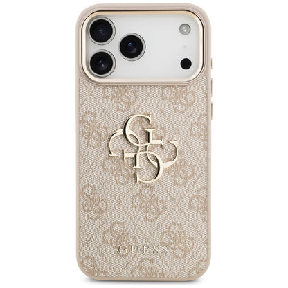 Skyddsfodral för Apple iPhone 17 Pro Max, Guess, Big 4G Logo Classic, Guldrosa