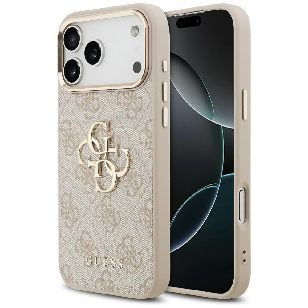 Skyddsfodral för Apple iPhone 17 Pro Max, Guess, Big 4G Logo Classic, Guldrosa