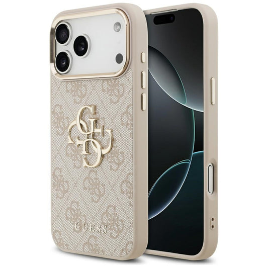 Skyddsfodral för Apple iPhone 17 Pro Max, Guess, Big 4G Logo Classic, Guldrosa