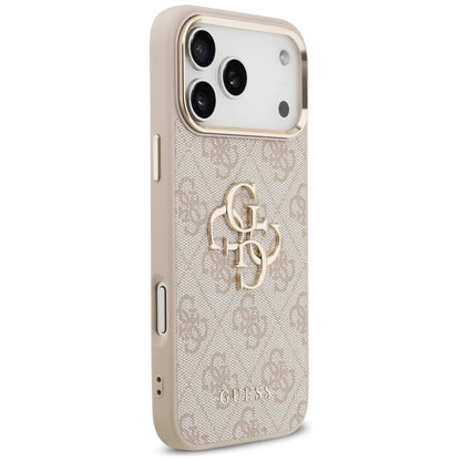 Skyddsfodral för Apple iPhone 17 Pro Max, Guess, Big 4G Logo Classic, Guldrosa
