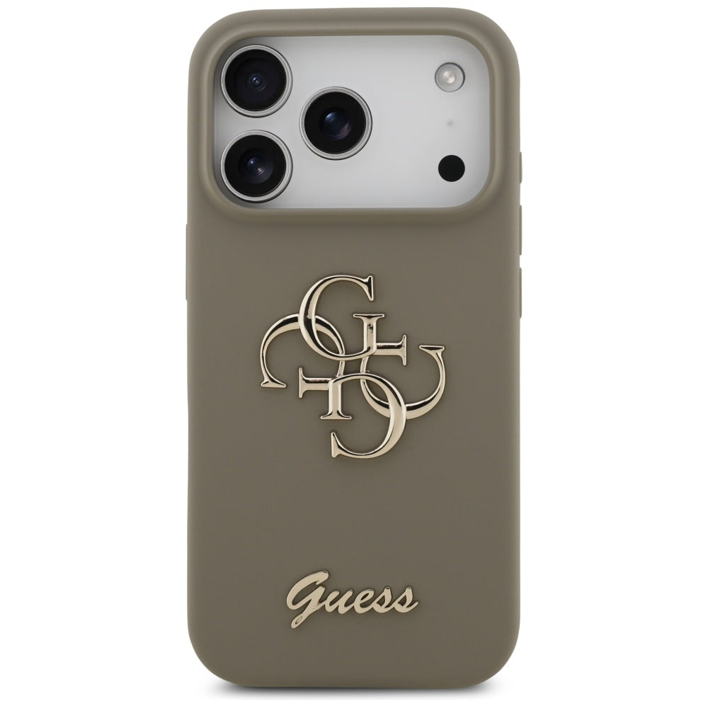 Fodral för Apple iPhone 17 Pro Max, Guess, Big 4G Script, Brun