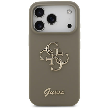 Fodral för Apple iPhone 17 Pro Max, Guess, Big 4G Script, Brun