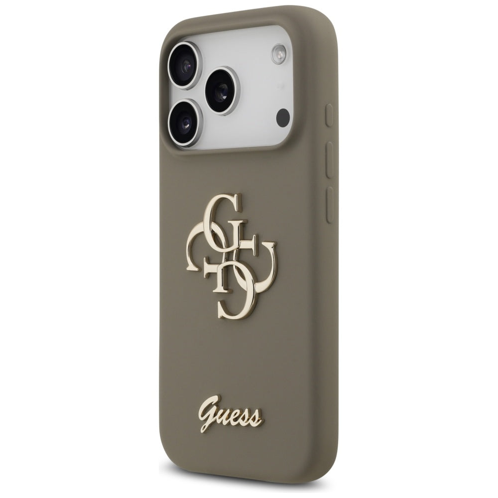 Fodral för Apple iPhone 17 Pro Max, Guess, Big 4G Script, Brun