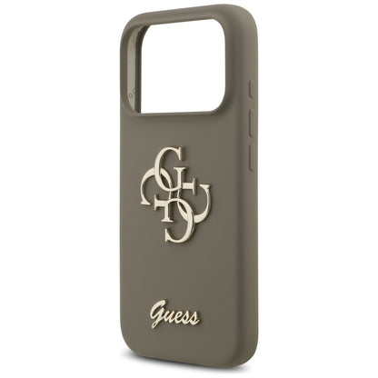 Fodral för Apple iPhone 17 Pro Max, Guess, Big 4G Script, Brun