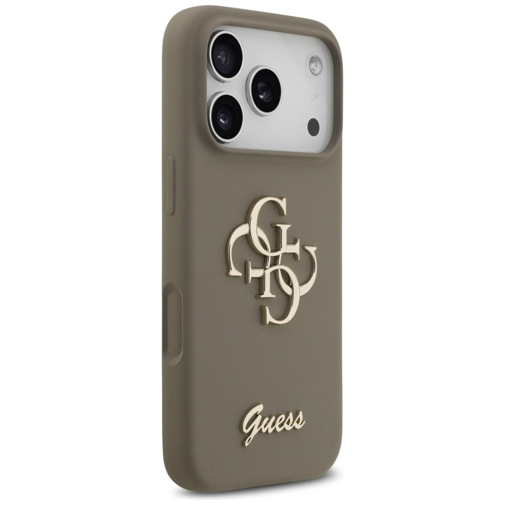 Fodral för Apple iPhone 17 Pro Max, Guess, Big 4G Script, Brun