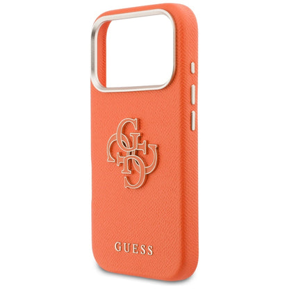Skyddsfodral för Apple iPhone 17 Pro Max, GUESS, Resin Logo, Orange
