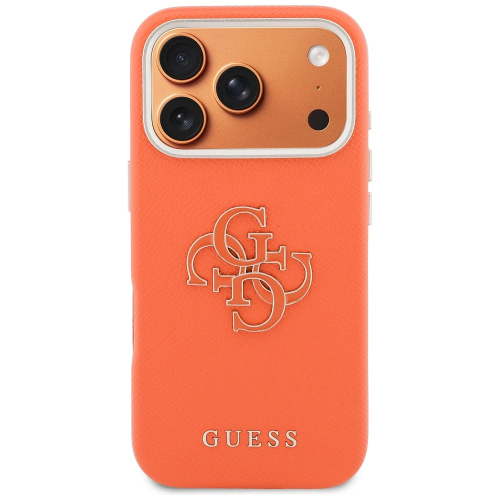 Skyddsfodral för Apple iPhone 17 Pro Max, GUESS, Resin Logo, Orange