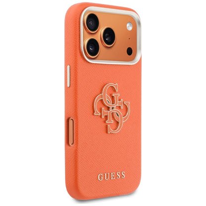 Skyddsfodral för Apple iPhone 17 Pro Max, GUESS, Resin Logo, Orange