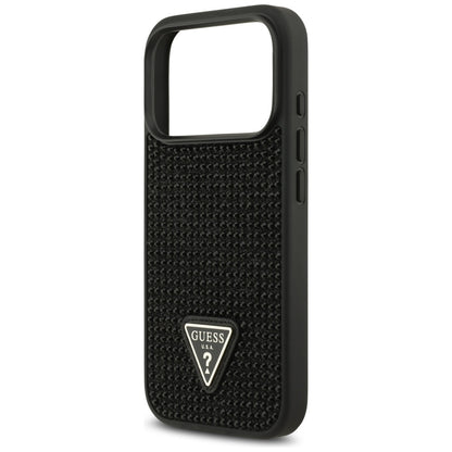 Skyddsfodral för Apple iPhone 17 Pro Max, Guess, Rhinestone Triangle Logo, Svart