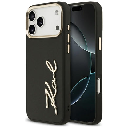 Fodral för Apple iPhone 17 Pro Max, Karl Lagerfeld, Script Logo, Svart