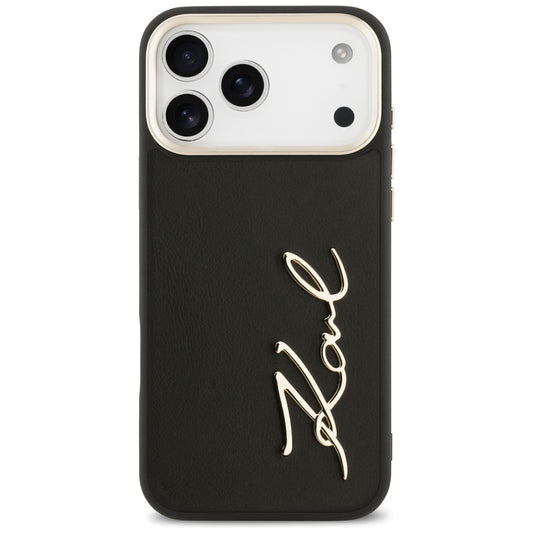 Fodral för Apple iPhone 17 Pro Max, Karl Lagerfeld, Script Logo, Svart