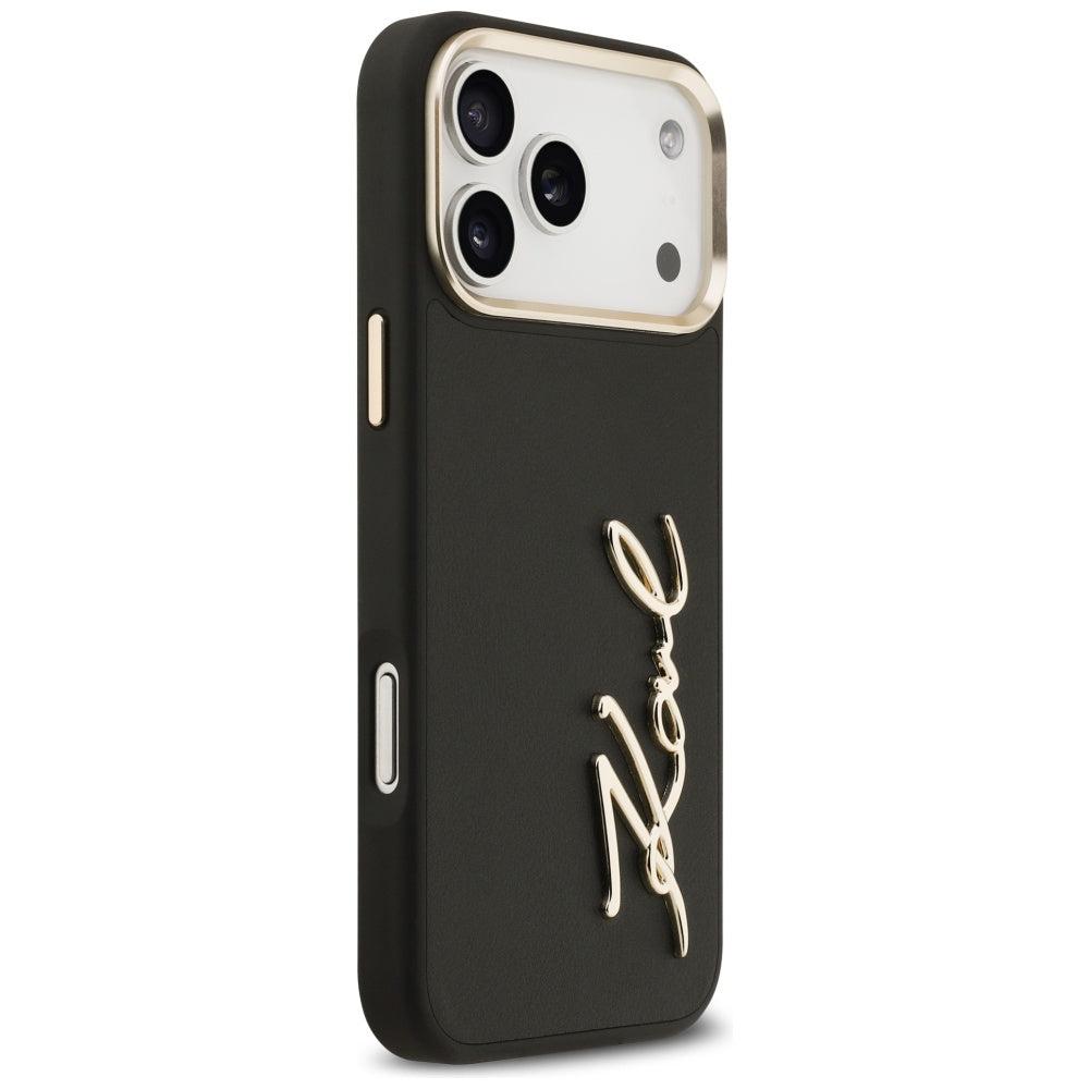 Fodral för Apple iPhone 17 Pro Max, Karl Lagerfeld, Script Logo, Svart