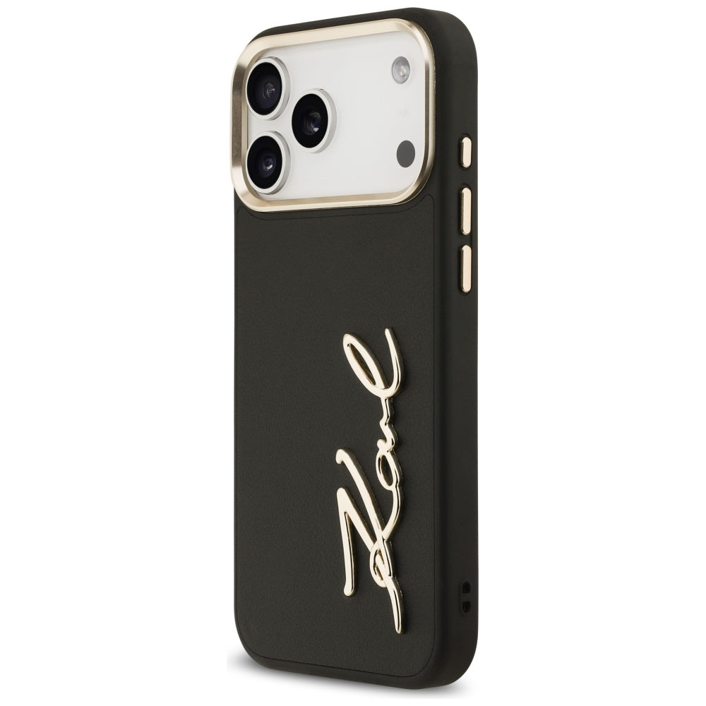 Fodral för Apple iPhone 17 Pro Max, Karl Lagerfeld, Script Logo, Svart