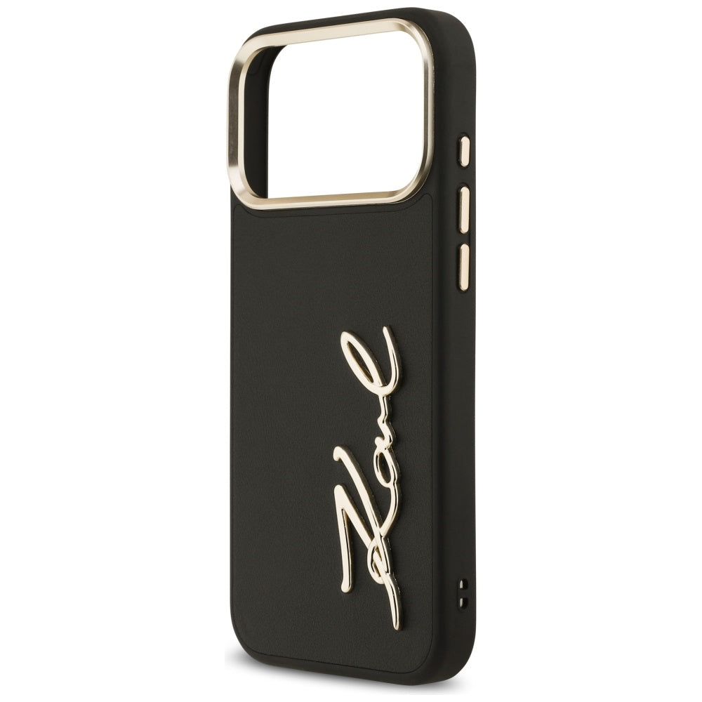 Fodral för Apple iPhone 17 Pro Max, Karl Lagerfeld, Script Logo, Svart