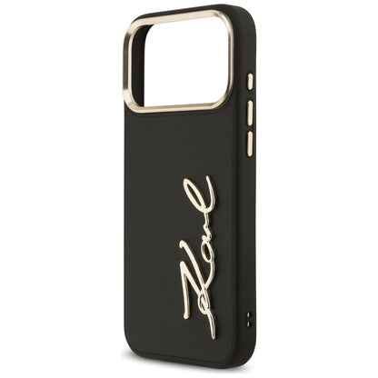 Fodral för Apple iPhone 17 Pro Max, Karl Lagerfeld, Script Logo, Svart