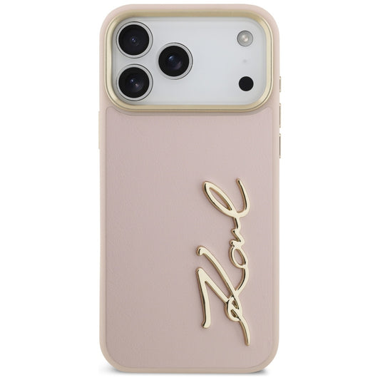 Fodral för Apple iPhone 17 Pro Max, Karl Lagerfeld, Script Logo, Rosa