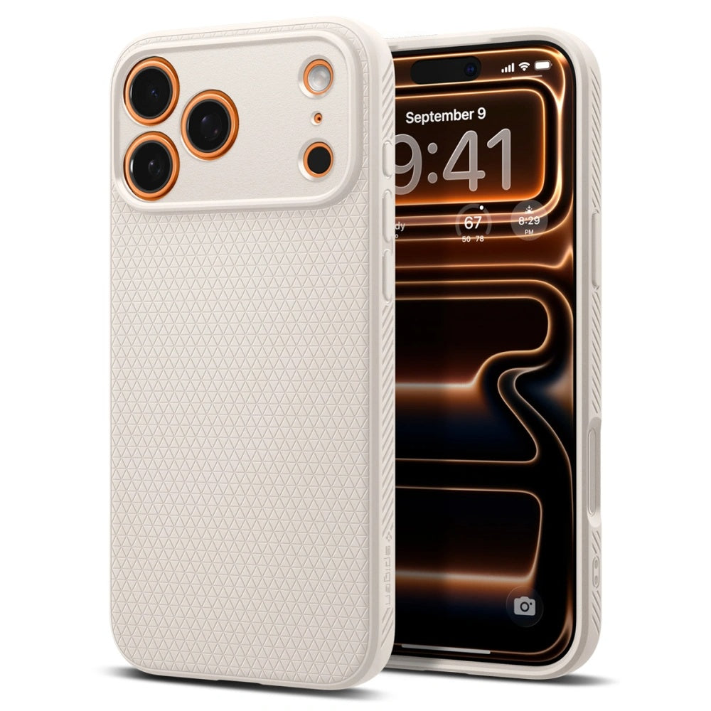 Skyddsfodral för Apple iPhone 17 Pro Max, Spigen, Liquid Air, Beige