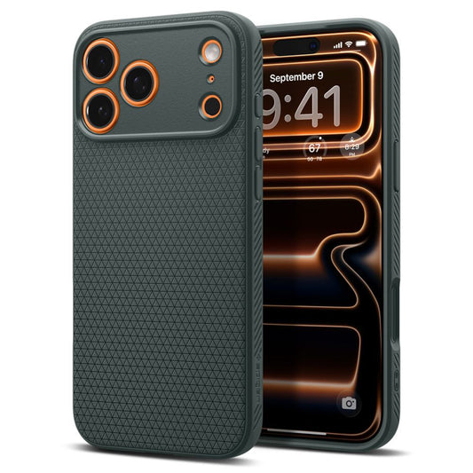 Skyddsfodral för Apple iPhone 17 Pro Max, Spigen, Liquid Air, Grön