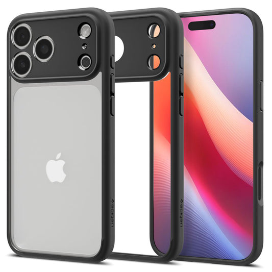 Skyddsfodral för Apple iPhone 17 Pro Max, Spigen, Ultra Hybrid, Mattsvart