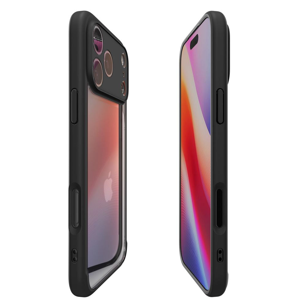 Skyddsfodral för Apple iPhone 17 Pro Max, Spigen, Ultra Hybrid, Mattsvart