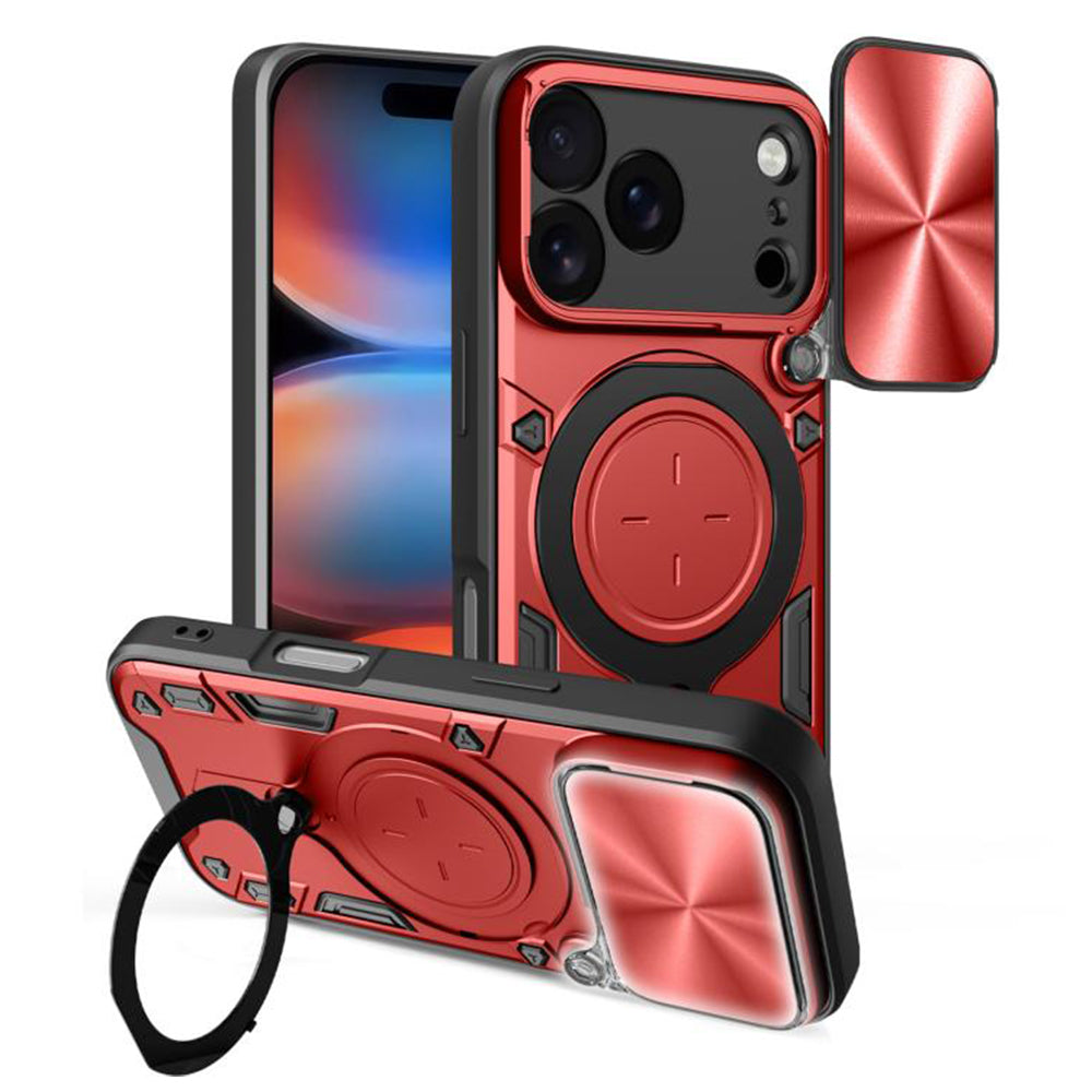Skyddsfodral för Apple iPhone 17 Pro Max, Techsuit, CamGuard Pro, Röd