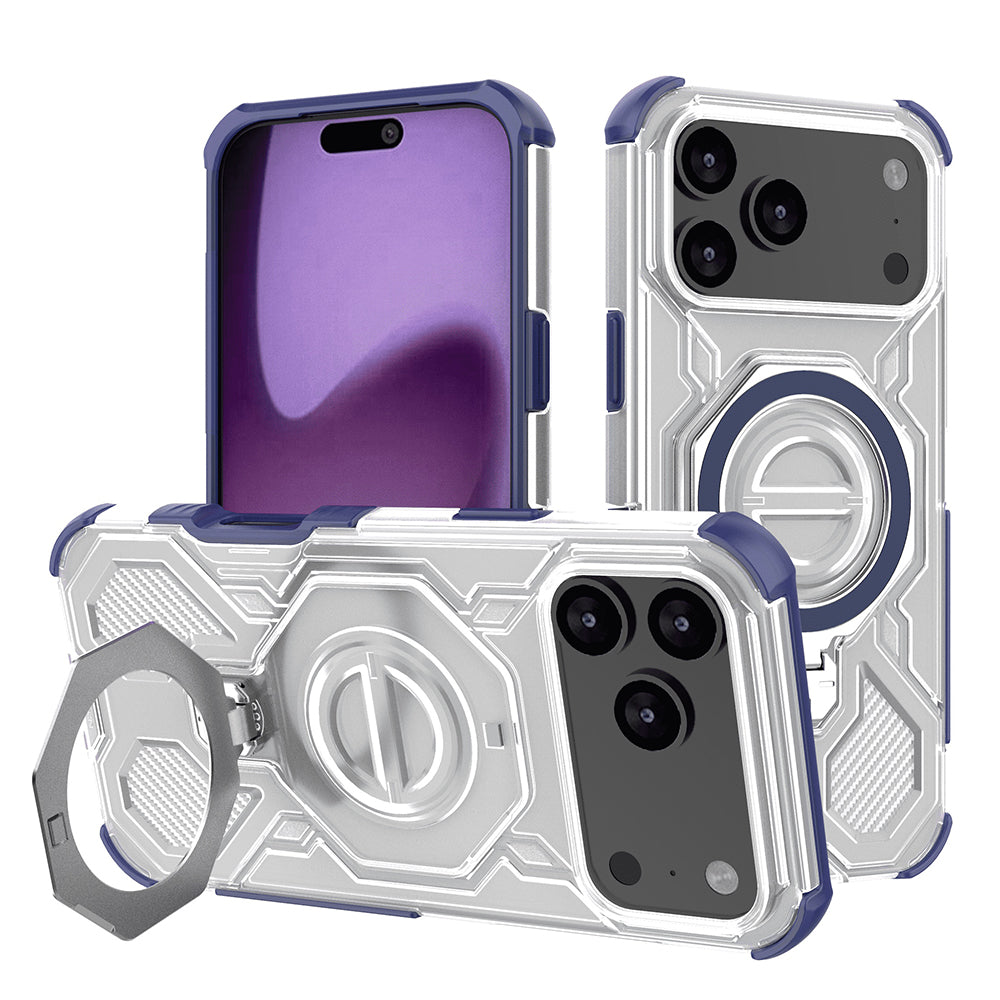 Skyddsfodral för Apple iPhone 17 Pro Max, Techsuit, Carbon Shield Pro, Blå