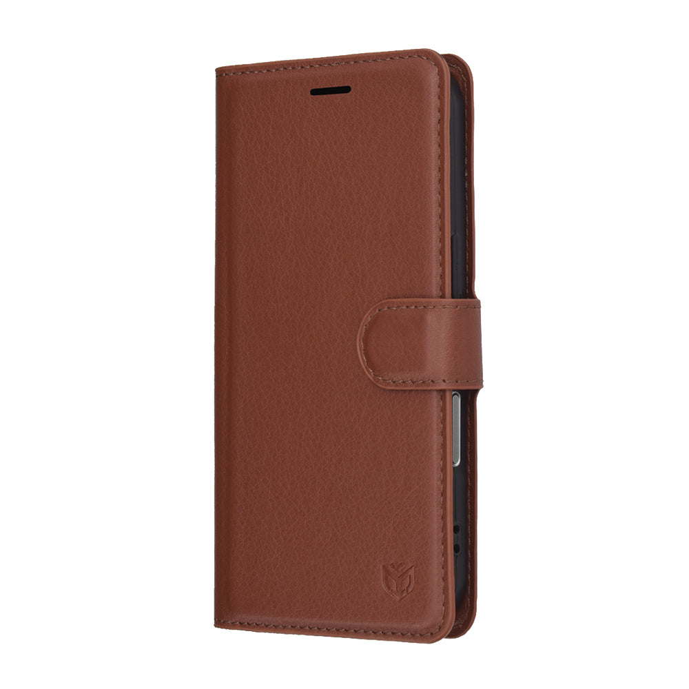 Fodral för Apple iPhone 17 Pro Max, Techsuit, Leather Folio, Brun
