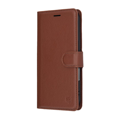 Fodral för Apple iPhone 17 Pro Max, Techsuit, Leather Folio, Brun