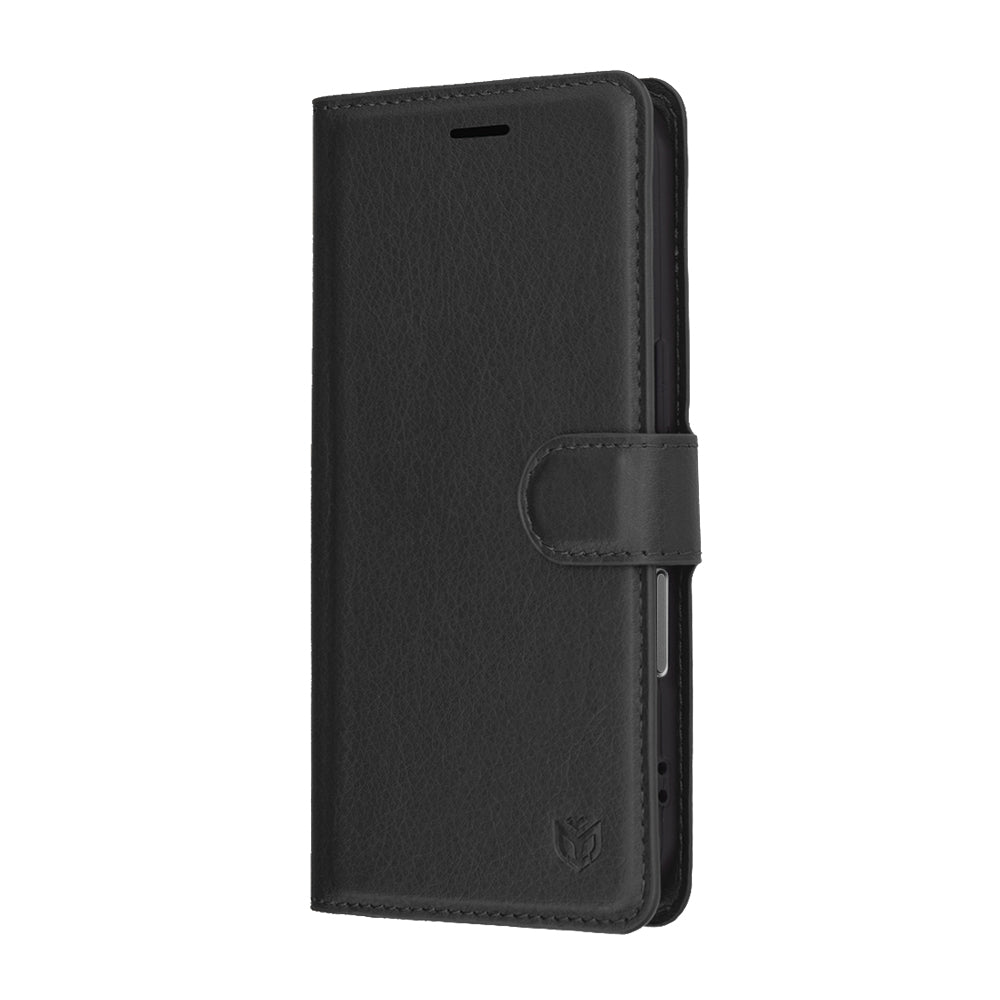 Fodral för Apple iPhone 17 Pro Max, Techsuit, Leather Folio, Svart