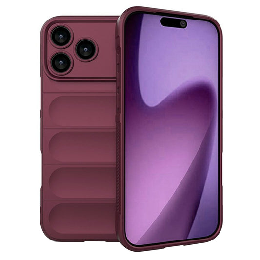 Skyddsfodral för Apple iPhone 17 Pro Max, Techsuit, Magic Shield, Körsbärsröd