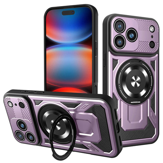 Skyddsfodral för Apple iPhone 17 Pro Max, Techsuit, RuggedCam, Lila