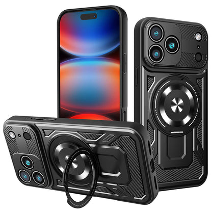 Skyddsfodral för Apple iPhone 17 Pro Max, Techsuit, RuggedCam, Svart