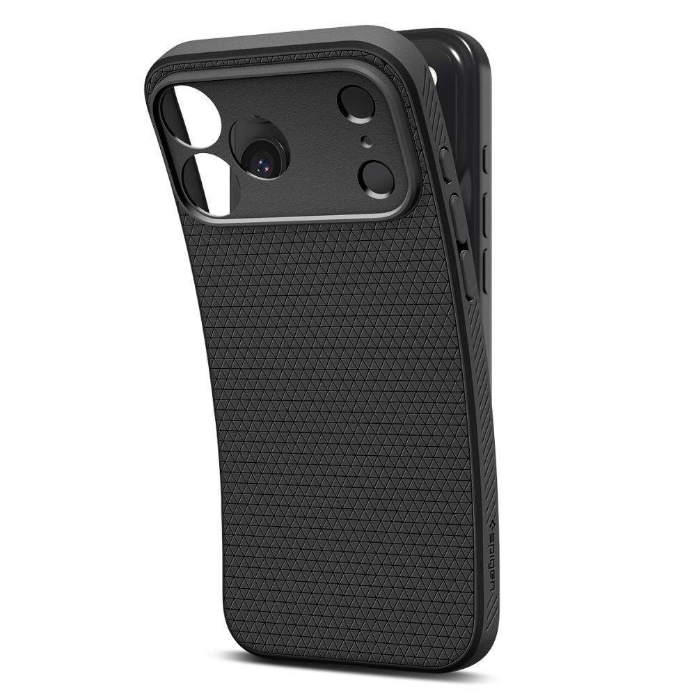 Skyddsfodral för Apple iPhone 17 Pro, Spigen, Liquid Air, Mattsvart