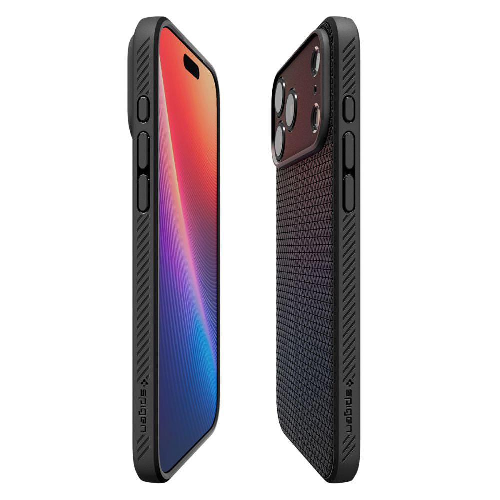 Skyddsfodral för Apple iPhone 17 Pro, Spigen, Liquid Air, Mattsvart