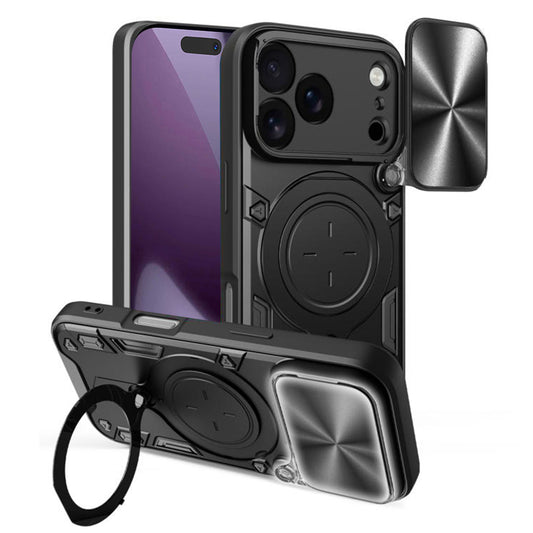 Skyddsfodral för Apple iPhone 17 Pro, Techsuit, CamGuard Pro, Svart
