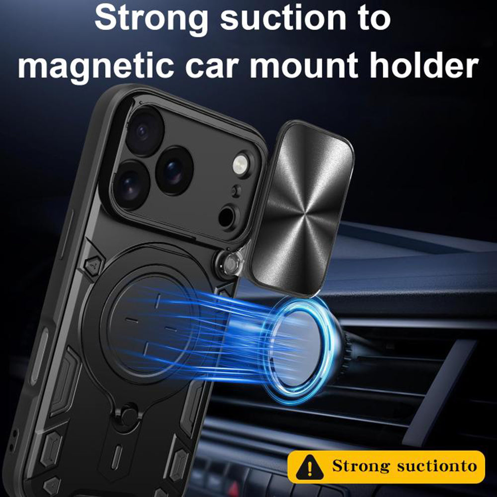 Skyddsfodral för Apple iPhone 17 Pro, Techsuit, CamGuard Pro, Svart