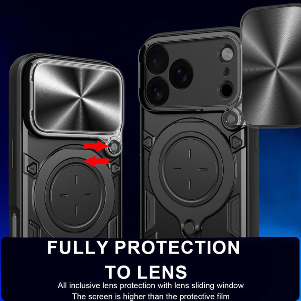 Skyddsfodral för Apple iPhone 17 Pro, Techsuit, CamGuard Pro, Svart