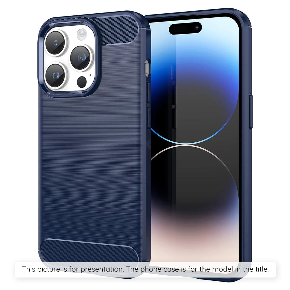 Skyddsfodral för Apple iPhone 17 Pro, Techsuit, Kolfiber, Blå